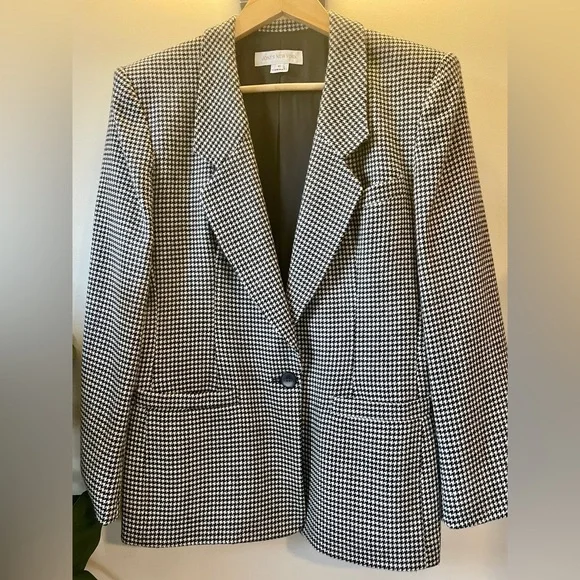 ✨ Vintage Jones New York Houndstooth Blazer - Picture 2 of 7